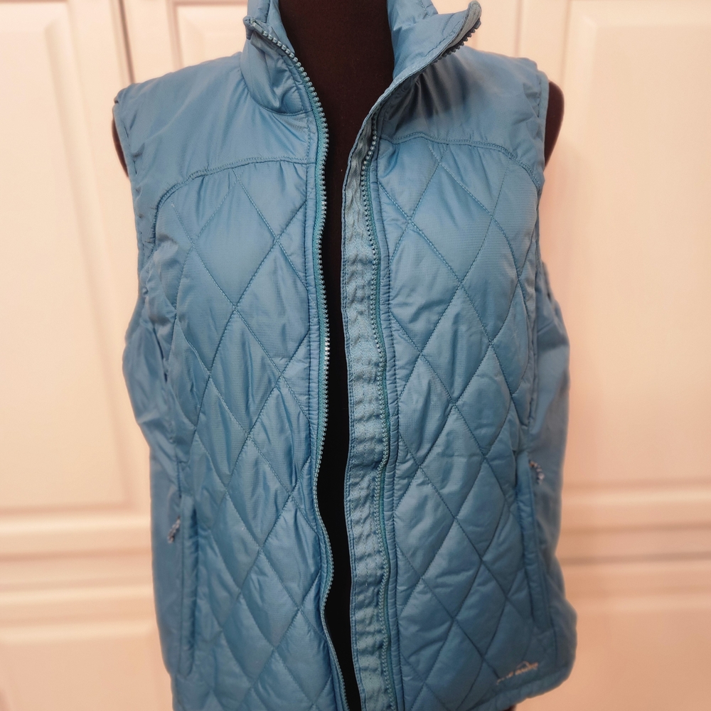 Eddie Bauer Quilted Light Blue Puffer Vest